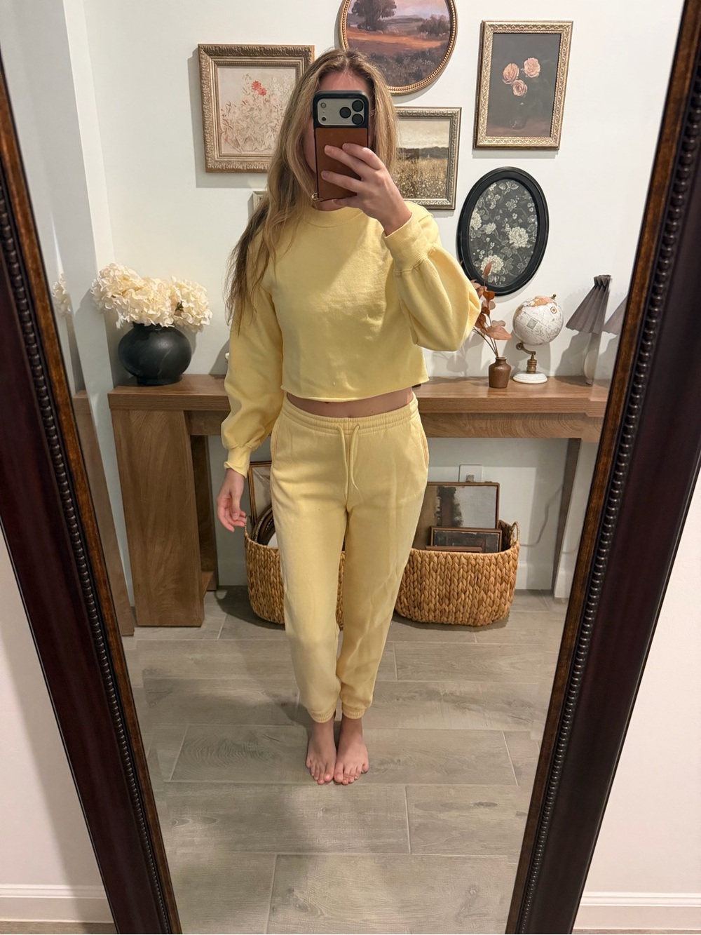 Divided Pale Yellow Sweatshirt (XS) & Joggers (S) Set